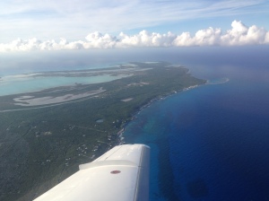 Landing on Long Island, Bahamas