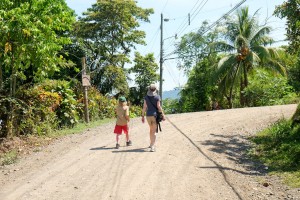 Dirt road into town in Osa